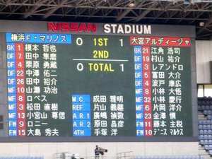 大宮戦0対1