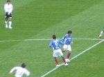 横浜F・マリノスの渡邉千真と山瀬功治のキックオフ