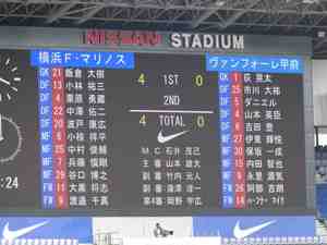 横浜F・マリノス vs ヴァンフォーレ甲府 4−0