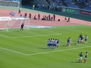 ガンバ大阪戦での横浜F・マリノス中村俊輔のフリーキック